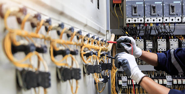 Professional Electrician technician working in The Woodlands, TX
